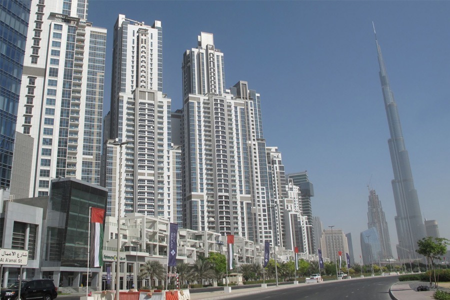 Capital Golden Tower exterior in Business Bay Dubai