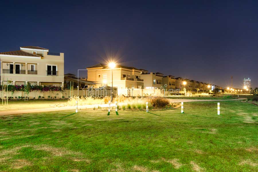 The Villa Dubai luxury Spanish style villa exterior