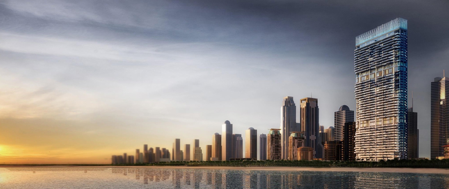1 One JBR luxury residential tower Jumeirah Beach Residence Dubai