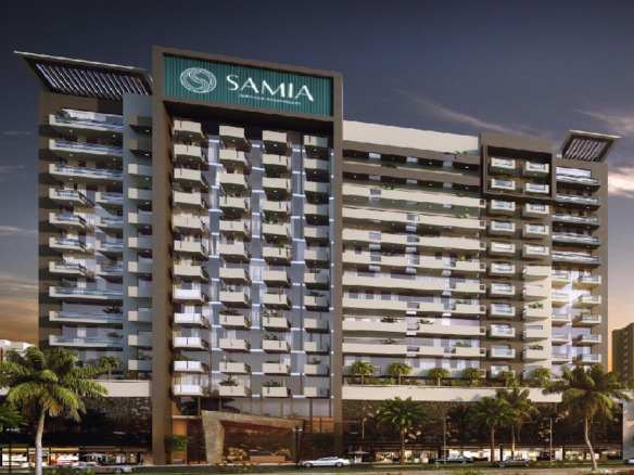 Azizi Samia Residence residential building exterior in Al Furjan Dubai