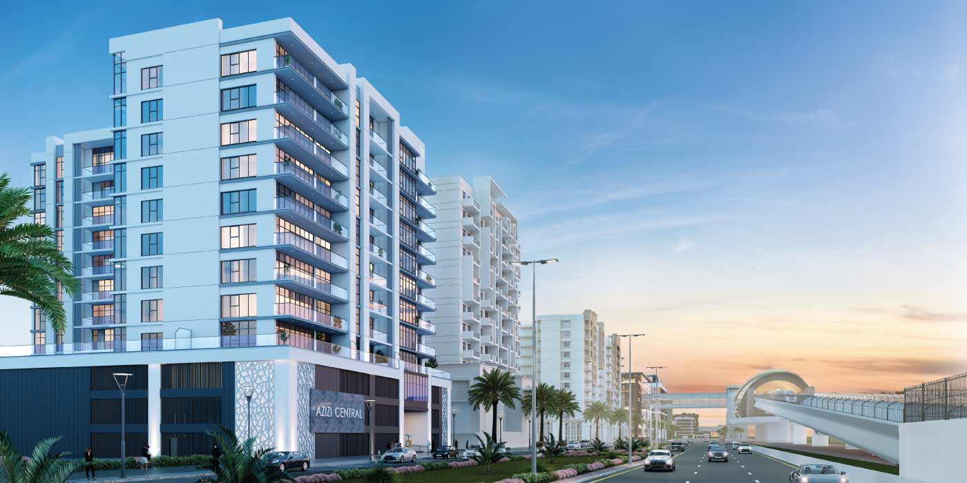 Azizi Central residential building exterior in Dubai