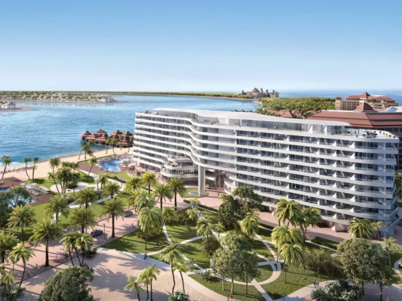 Azizi Mina luxury beachfront building exterior on Palm Jumeirah