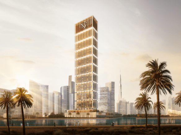 One by Binghatti 2 residential building exterior in Business Bay