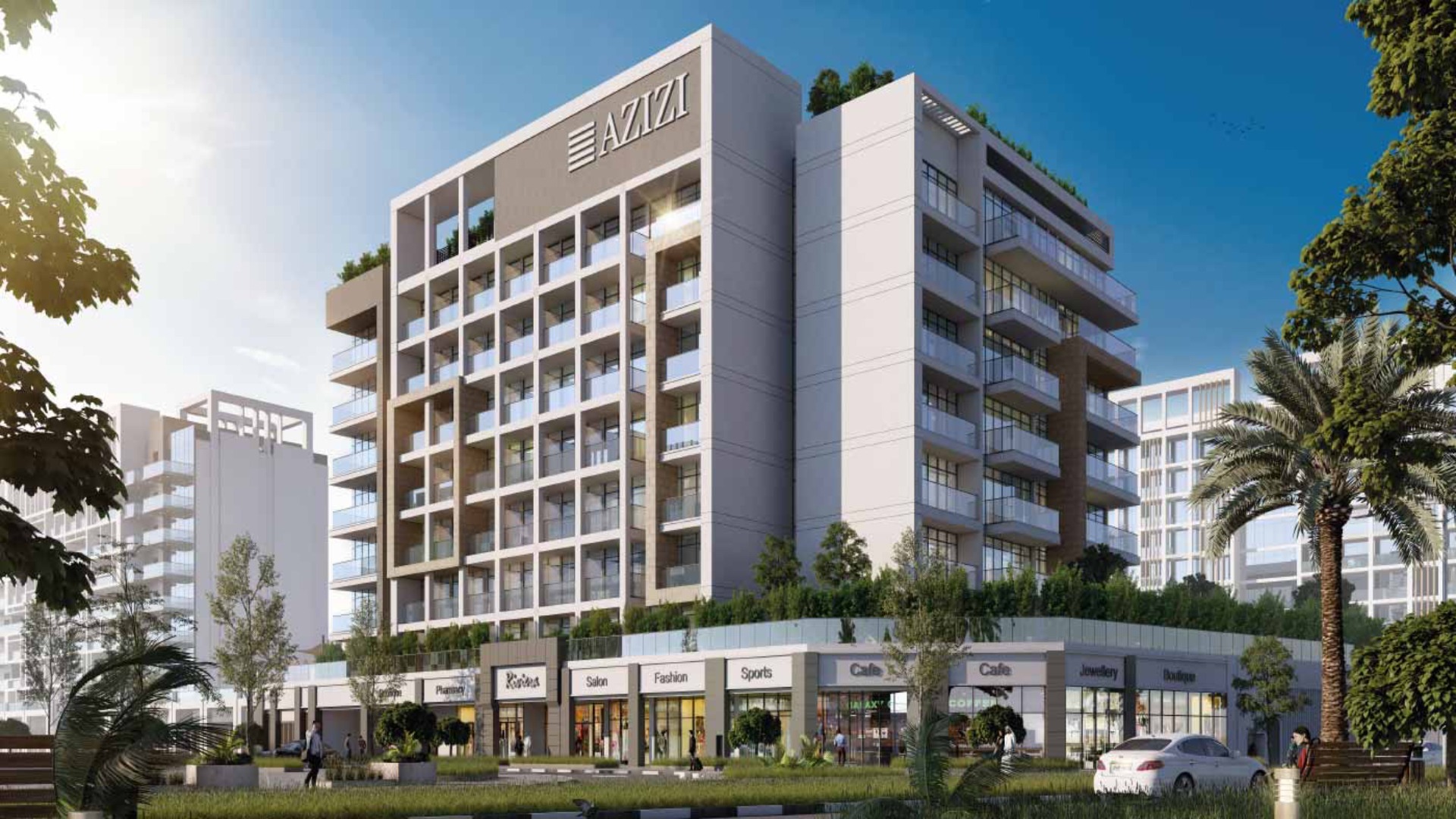 Azizi Riviera 63 residential building exterior in Dubai