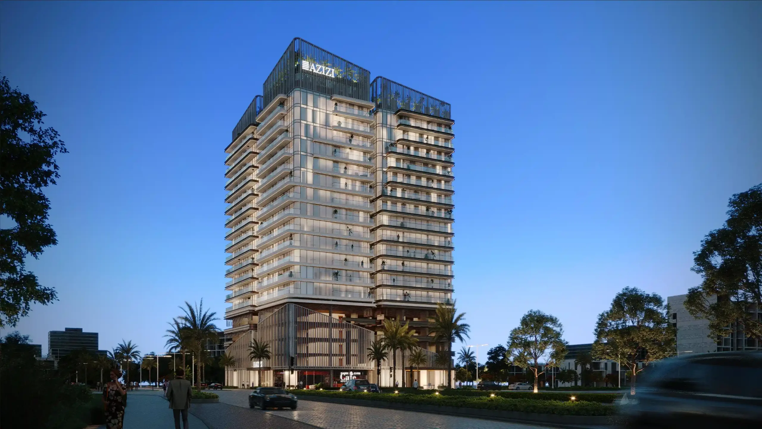 Azizi Ruby Azizi Ruby residential building exterior in Dubai