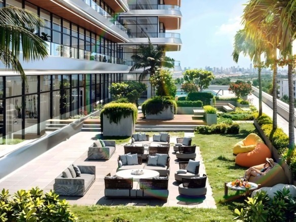 Binghatti Hillside residential building exterior in Dubai Science Park