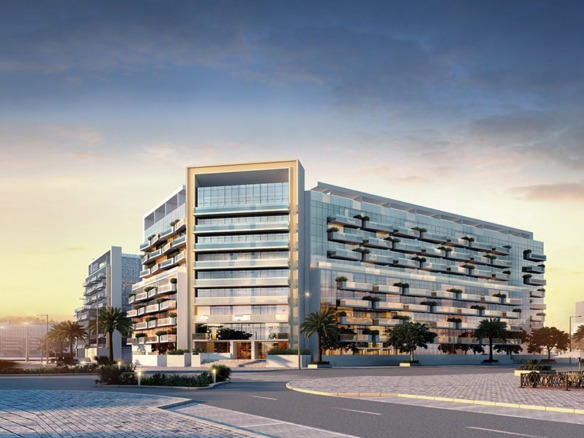 Azizi Mirage 1 residential building exterior in Al Furjan Dubai