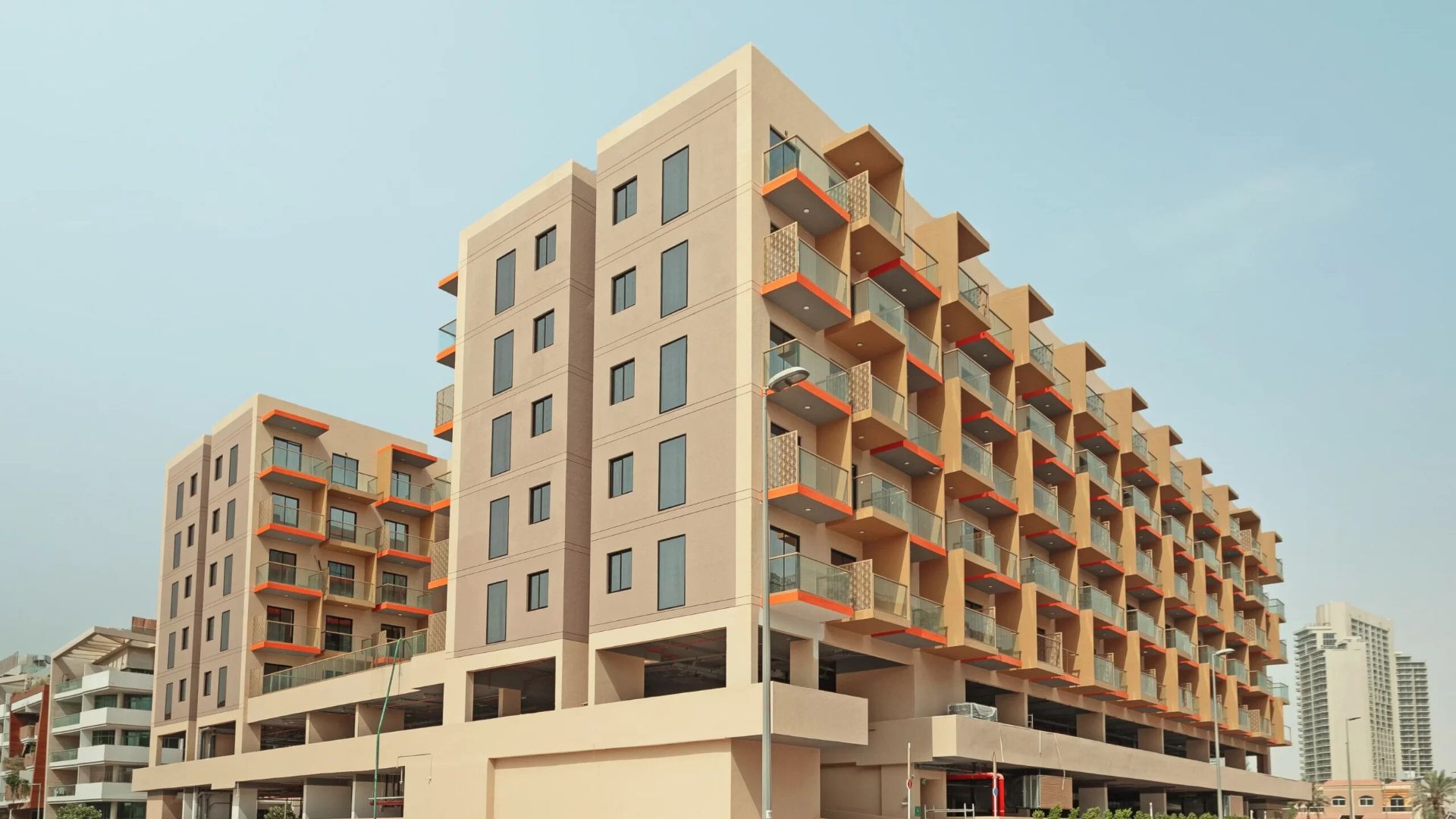 Binghatti Rose residential building exterior in JVC