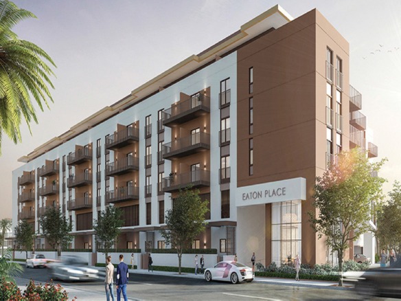 Eaton Place exterior view Jumeirah Village Circle Dubai