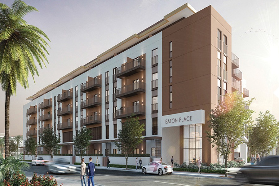 Eaton Place exterior view Jumeirah Village Circle Dubai