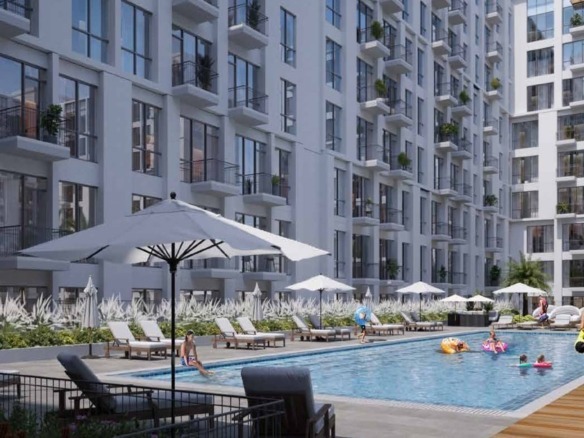 Liva Apartments exterior view in Town Square Dubai