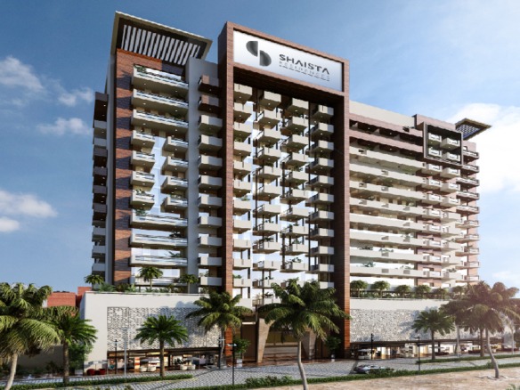 Azizi Shaista residential building exterior in Al Furjan Dubai