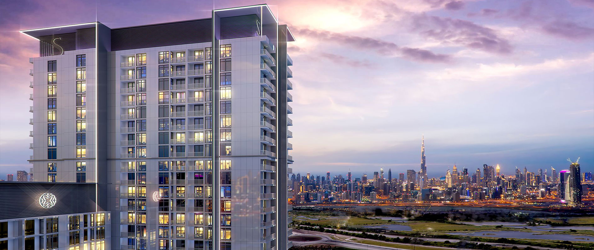 Sobha Creek Vistas luxury residential towers exterior in Sobha Hartland