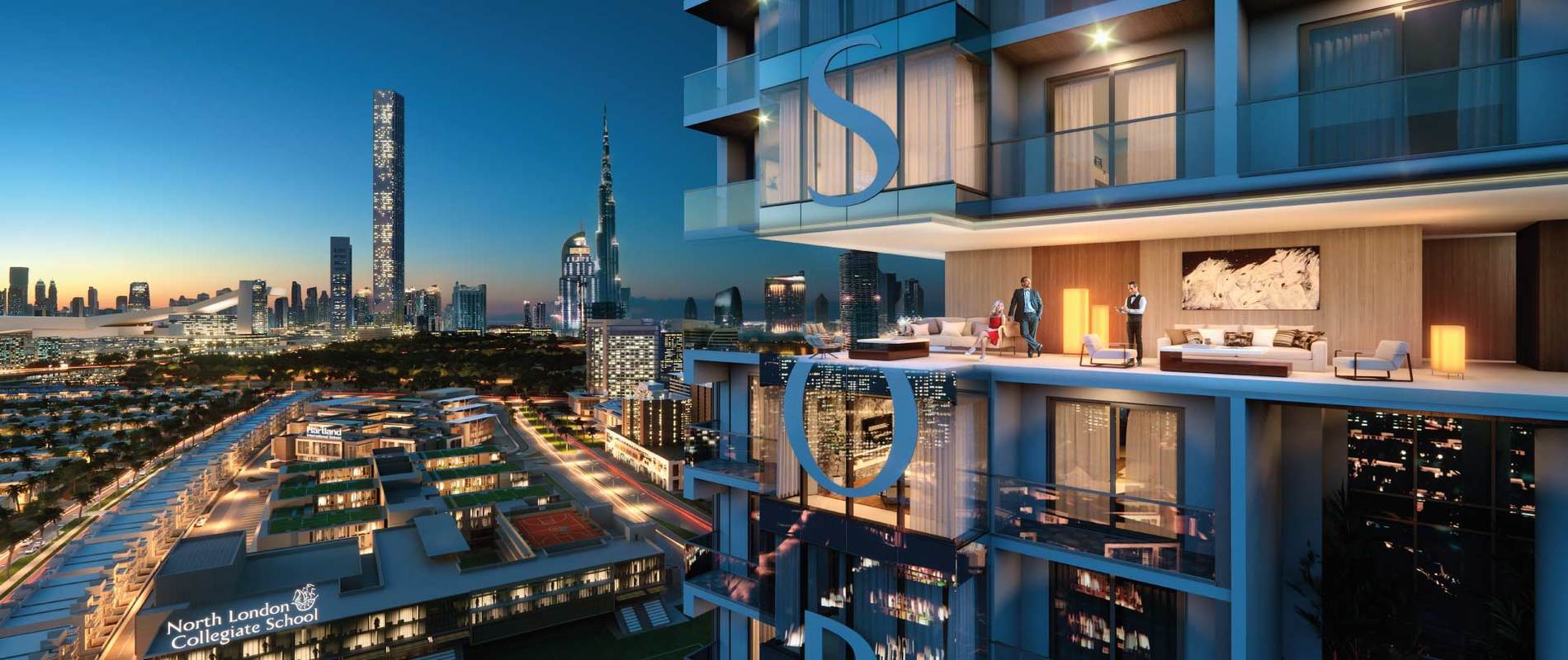 Sobha Hartland One Park Avenue residential exterior in Dubai
