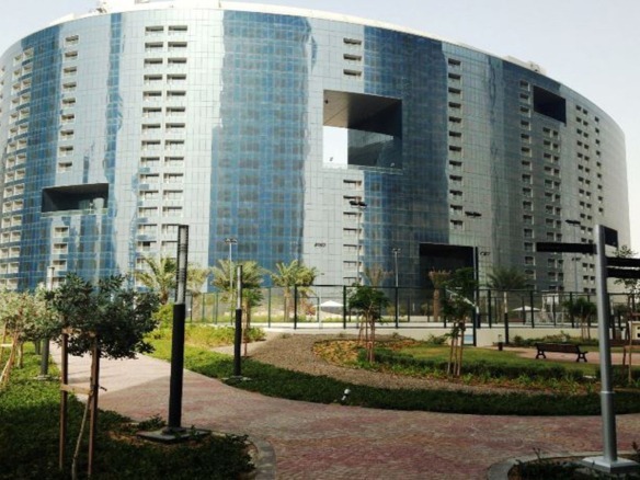 The Arc residential building exterior in Nad Al Sheba