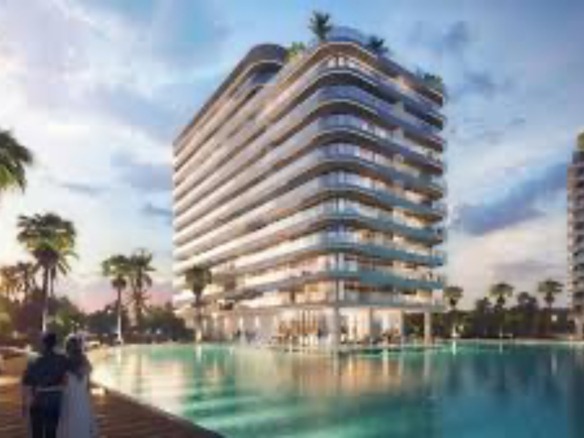 Azizi Venice 4 waterfront residential building exterior